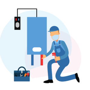 water heater repairman icon